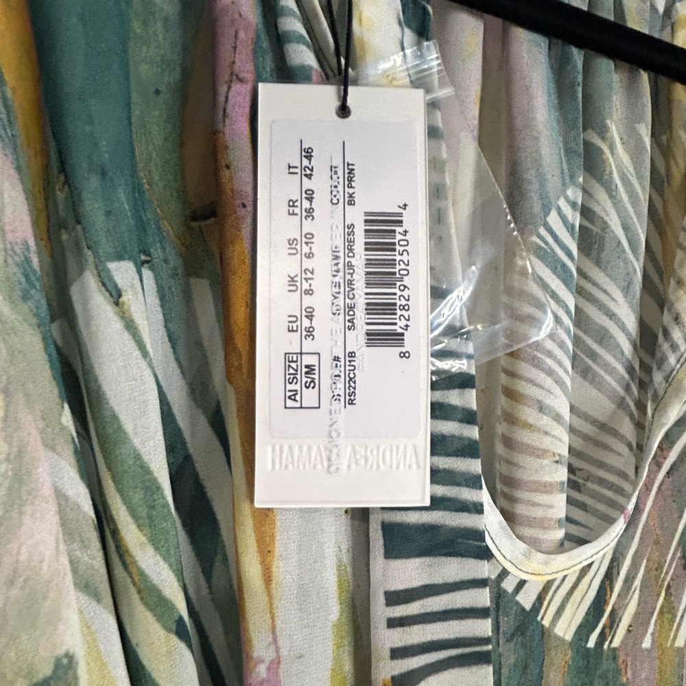 NWT Andrea Iyamah Sade Multicolor Cover-Up Maxi Dress - Picture 8 of 12